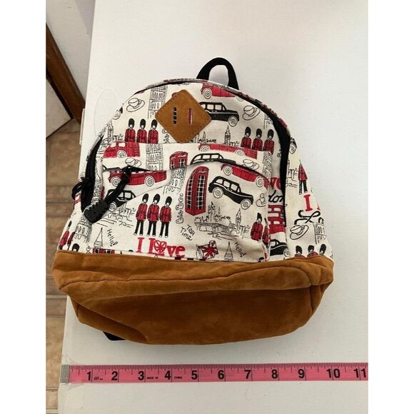I Love London Mini Backpack Travel British England SOUVENIR Adjustable Straps - Picture 16 of 16